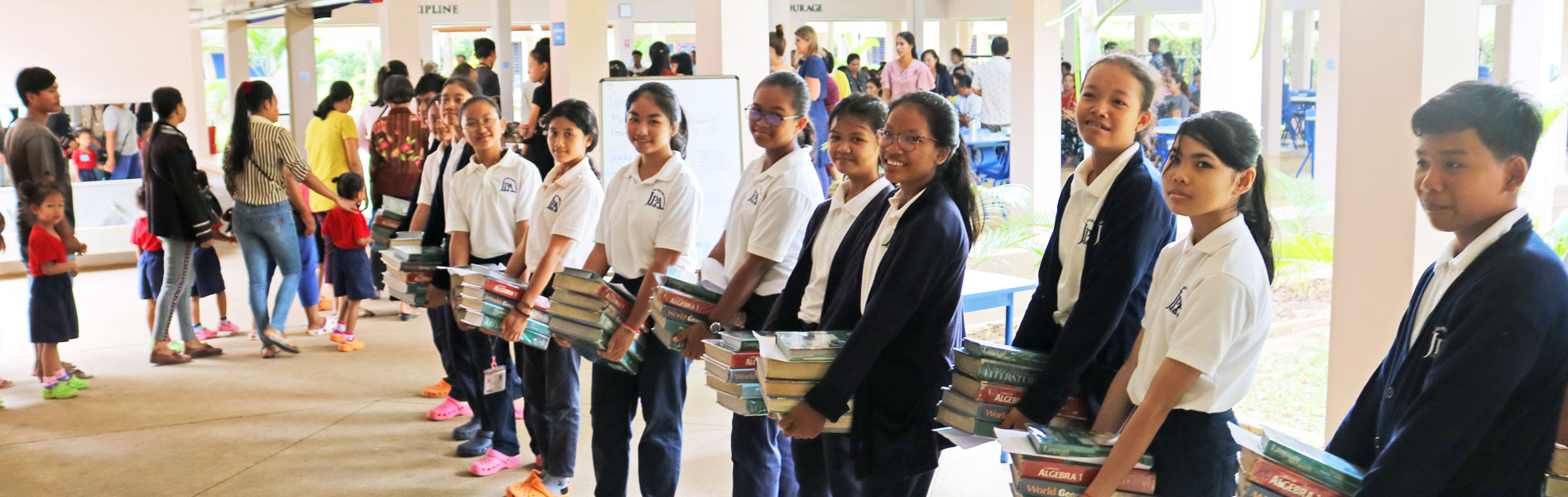 JPA students and parents - Back to school. Jay Pritzker Academy, Siem Reap, Cambodia. Jay-Pritzker-Academy-Siem-Reap-Cambodia.